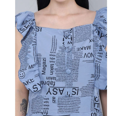 Women's Casual Crepe Sleeveless Dress (Grey)