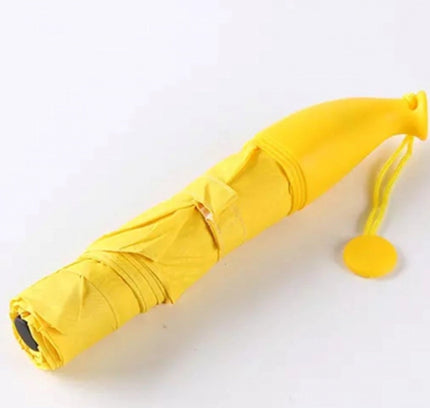 Banana Umbrella – Compact Foldable Umbrella with Banana-Shaped Case (Color: Assorted )