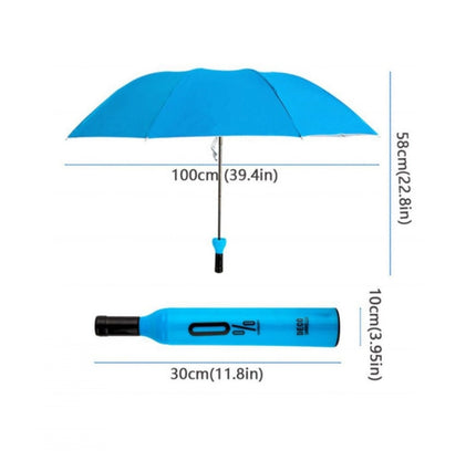 Bottle-Shaped Umbrella – Compact Foldable Rain Protection (Color: Assorted )
