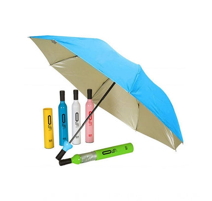 Bottle-Shaped Umbrella – Compact Foldable Rain Protection (Color: Assorted )