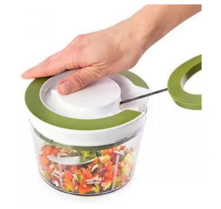 2-in-1 Manual Smart Chopper – Handy Vegetable And Fruit Processor (Color: Assorted )